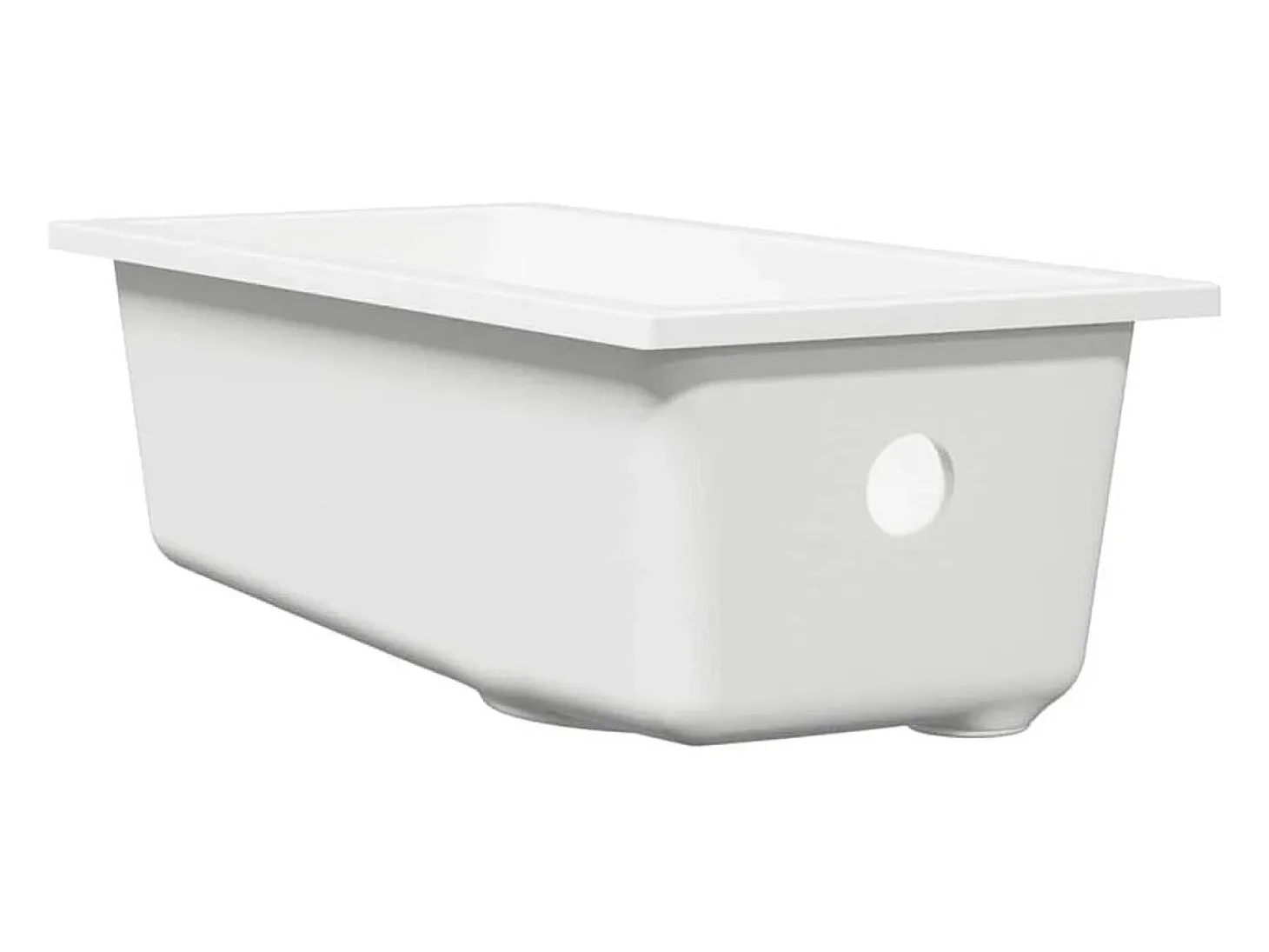 Fregadero de cocina blanco 21 x 44 x 14 cm Granito