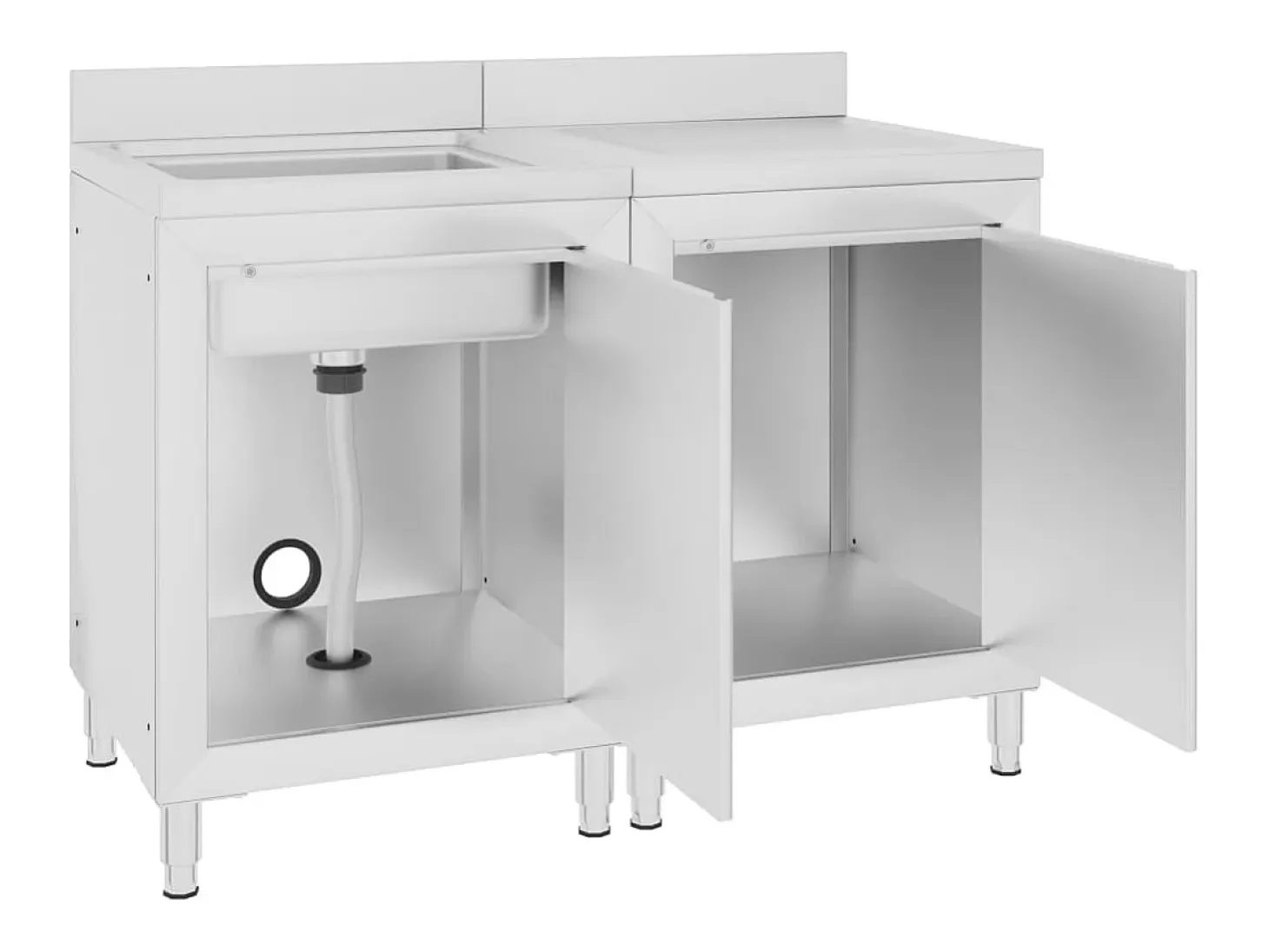 Fregadero de cocina comercial acero inoxidable 120 x 60 x 96 cm 02_0000724
