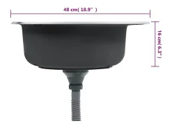 Fregadero de cocina con colador y sifón de acero inoxidable