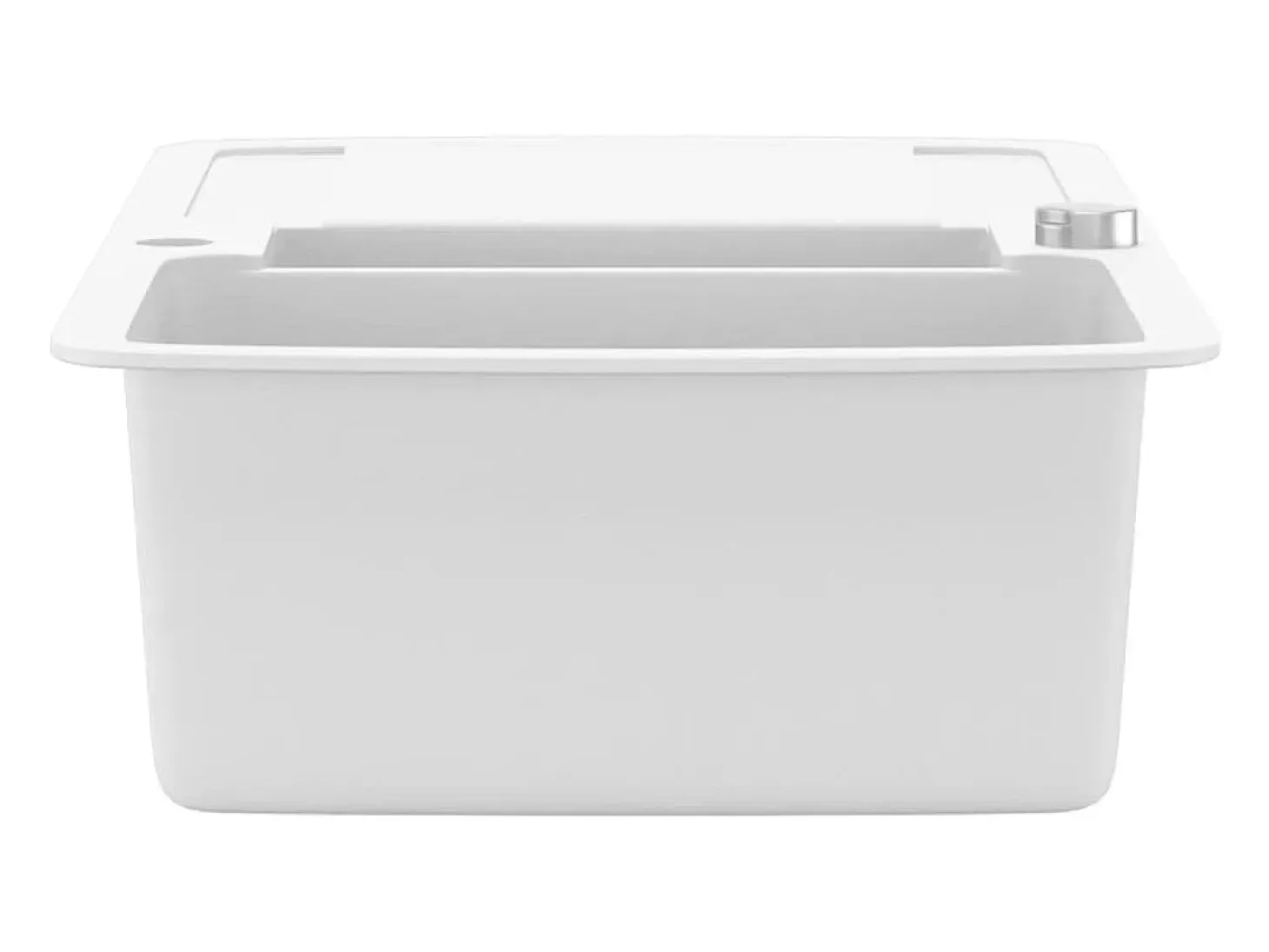 Fregadero de cocina con dos senos de granito blanco ES833469