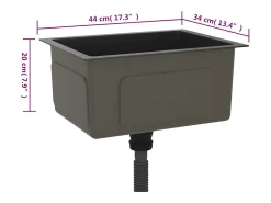 Fregadero de cocina de acero inoxidable negro hecho a mano