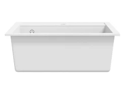 Fregadero de cocina de granito, fregadero individual, blanco