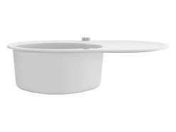 Fregadero de cocina de granito con un seno ovalado blanco ES284898