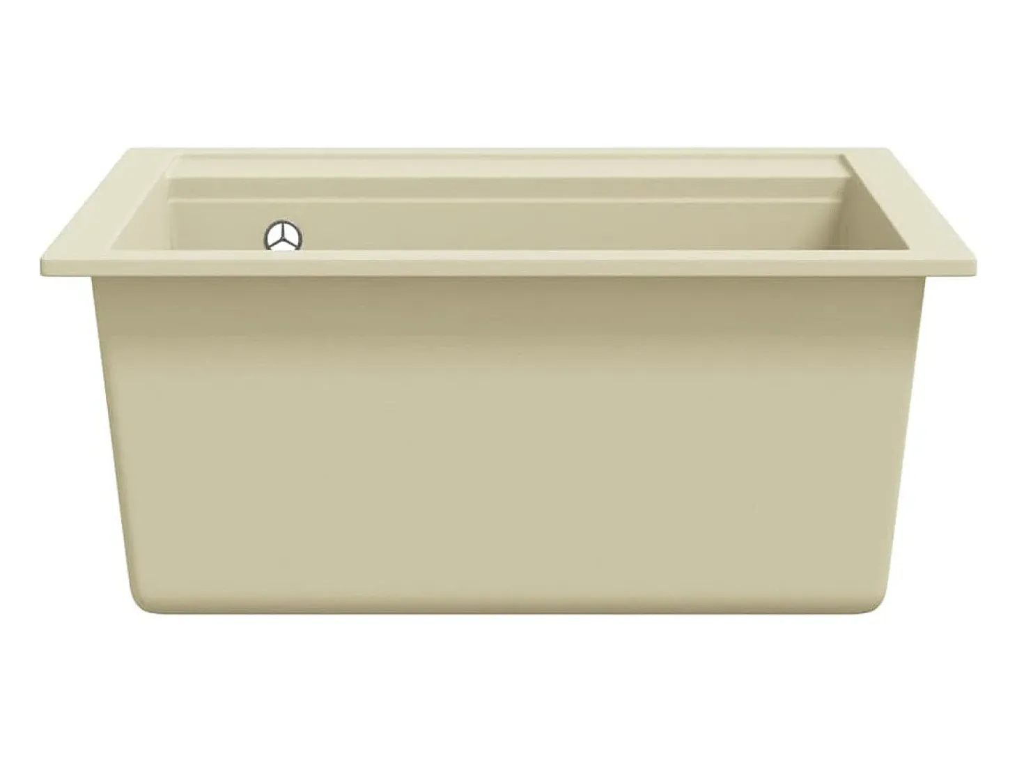 Fregadero de cocina de granito con un seno beige ES162713