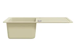 Fregadero de cocina de granito, fregadero individual, color beige