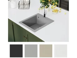 Fregadero de cocina de granito gris