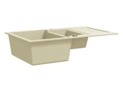 Fregadero de cocina de granito doble beige