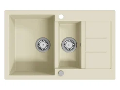 Fregadero de cocina de granito doble beige