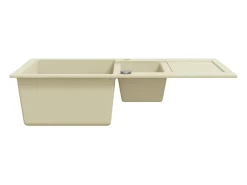 Fregadero de cocina de granito doble beige