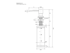 Fregadero de cocina de un seno 55x45 cm lavabo con desagüe dosificador de jabón