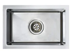 Fregadero de cocina hecho a mano de acero inoxidable