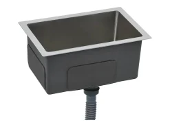 Fregadero de cocina hecho a mano de acero inoxidable