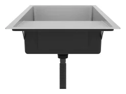 Fregadero de cocina hecho a mano de acero inoxidable