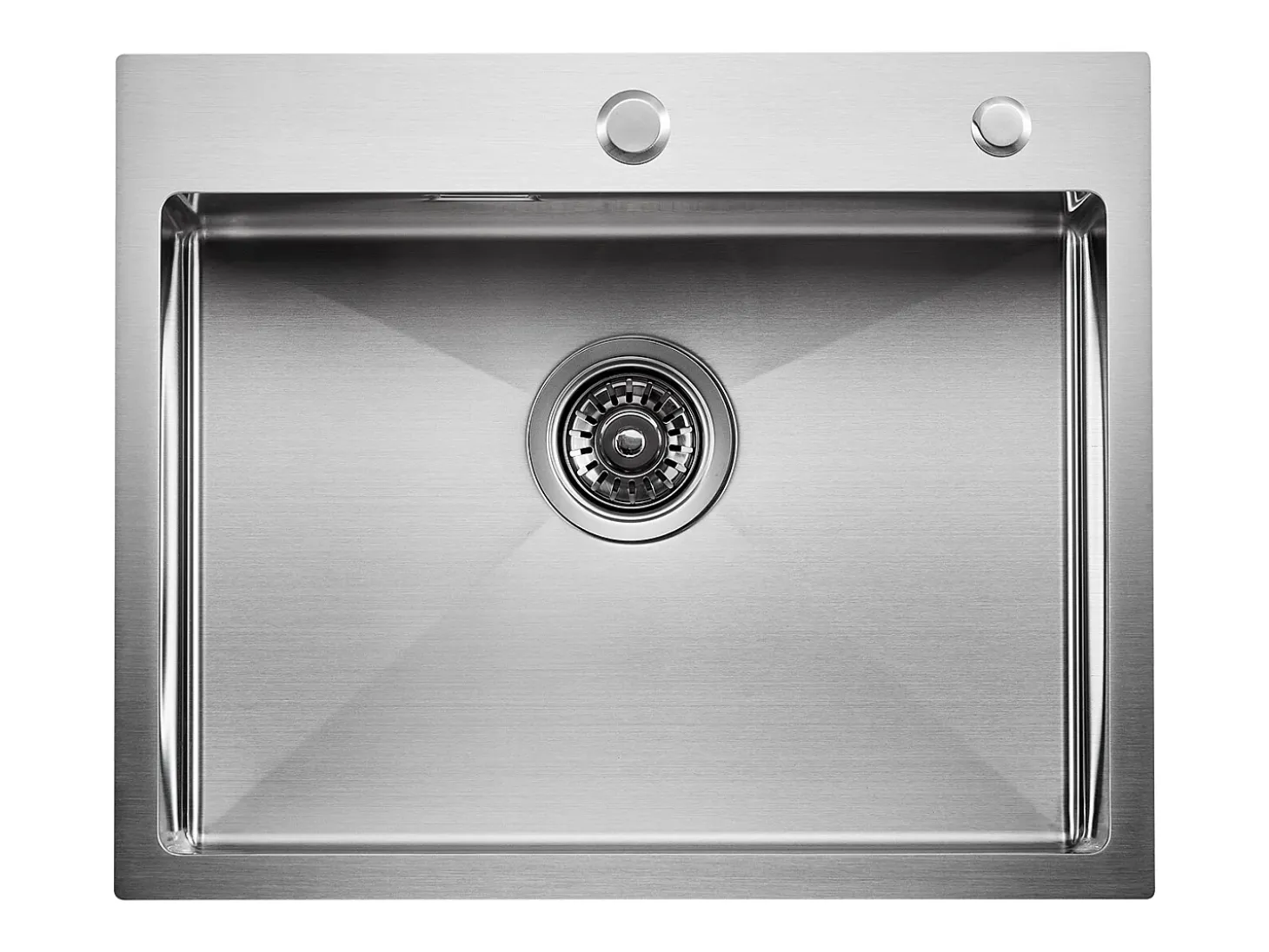 Fregadero de Cocina SucceBuy de Acero Inoxidable 304 de un Seno con Montaje Superior, 55 cm
