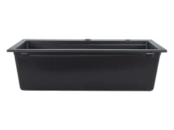 Fregadero de Cocina SucceBuy Moderno en Granito de 84x56 cm, Fregadero de Sobremesa de Cubeta Grande Simple, Cubeta Lavadora Empotrable con Múltiples Accesorios