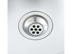 Fregadero de cocina y escurridor plateado 600x500x155 mm acero inoxidable