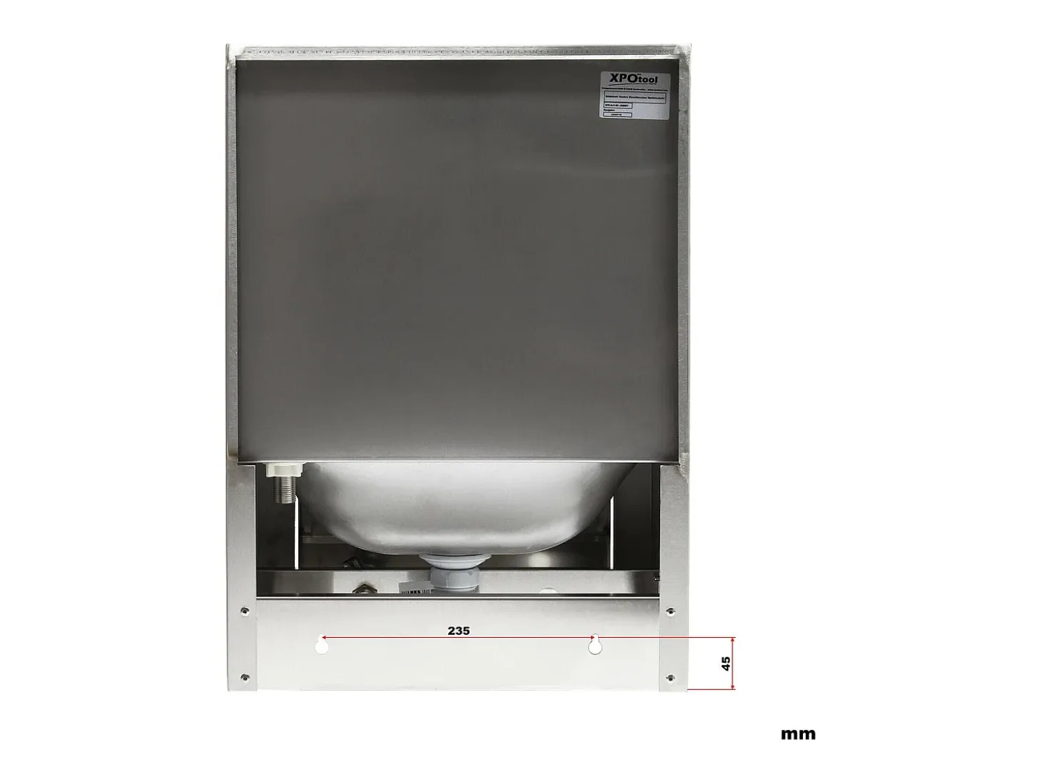Fregadero gastronorm de acero inoxidable con mando de rodilla y lavabo antisalpicaduras 16_0002395