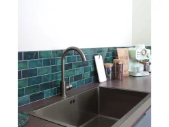 Fregadero Luisa 1 cubeta grande 76x45 en acero inoxidable gris gun metal Essebagno