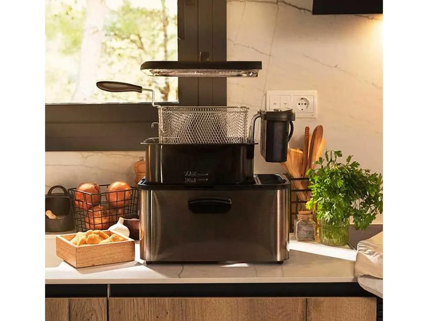 Freidora Cecotec Cleanfry Luxury 4000 Dark 3270W 4,2L inox