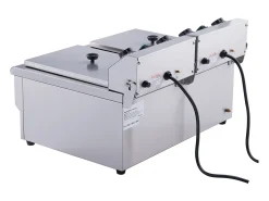 Freidora Comercial SucceBuy, 6000 W, Encimera, Tanques Dobles