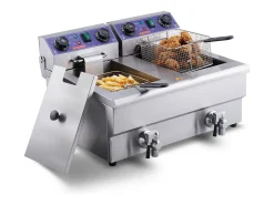 Freidora Comercial SucceBuy, 6000 W, Encimera, Tanques Dobles