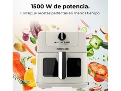 Freidora de aire Cecotec Cecofry Antique 5000 Window 1500W 5L diseño retro con ventana blanco