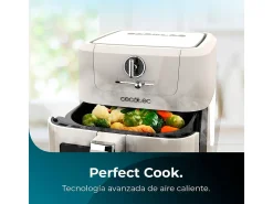 Freidora de aire Cecotec Cecofry Antique 5000 Window 1500W 5L diseño retro con ventana blanco