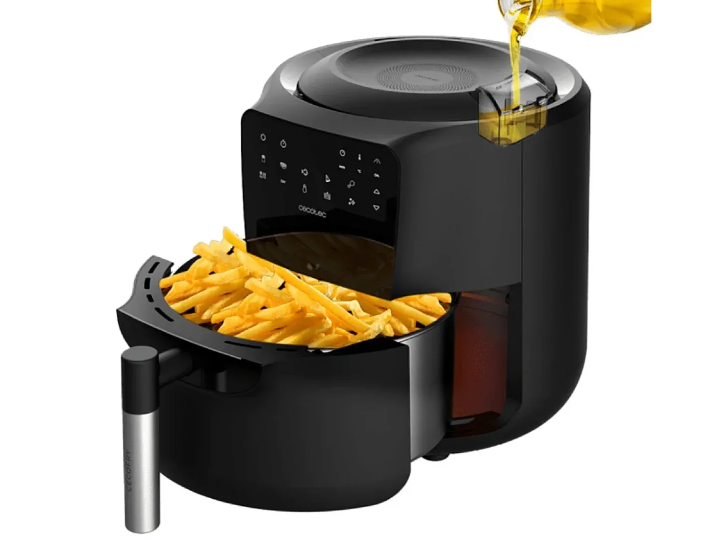 Freidora de aire Cecotec Cecofry Rain 5,5L 1550W 7 niveles de cocción negro