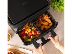 Freidora de aire Cecotec Cecofry Dual 9000 2850W 9L gris/negro