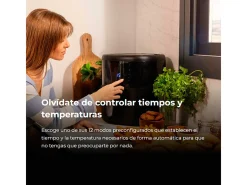 Freidora de aire Cecotec Cecofry Bombastik 6000 Full 1700W 6L 12 modos de cocinado con accesorios negro