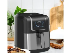 Freidora de aire Crispy Homcom 6,5L 1800W negro