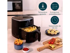 Freidora de aire Princess Airfryer Digital 182238 1350W 4L 8 programas negro