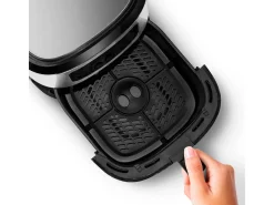 Freidora de aire Ufesa Eagle 1700W 6,5L 8 programas negro/inox