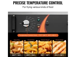 Freidora Eléctrica SucceBuy 3000 W 29 L para Mostrador, Ideal para Frituras Comerciales y Eventos con Gran Capacidad