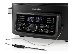 Freidora sin aceite Nedis KAAFG600BK 6L 1600W Negro - Freidora-Grill Multifuncional de Aire Caliente XL