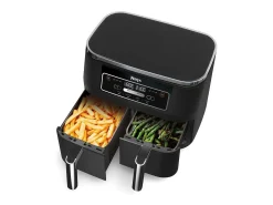 Freidora sin aceite NINJA Foodi AF200EU doble cubeta 7,6L 2400W 4 programas de cocción negra