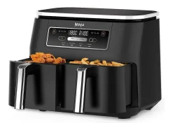 Freidora sin aceite NINJA Foodi AF200EU doble cubeta 7,6L 2400W 4 programas de cocción negra