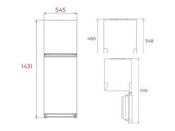 Frigorífico 2 puertas Teka RTF2510 Inverter 204L E blanco 143 cm