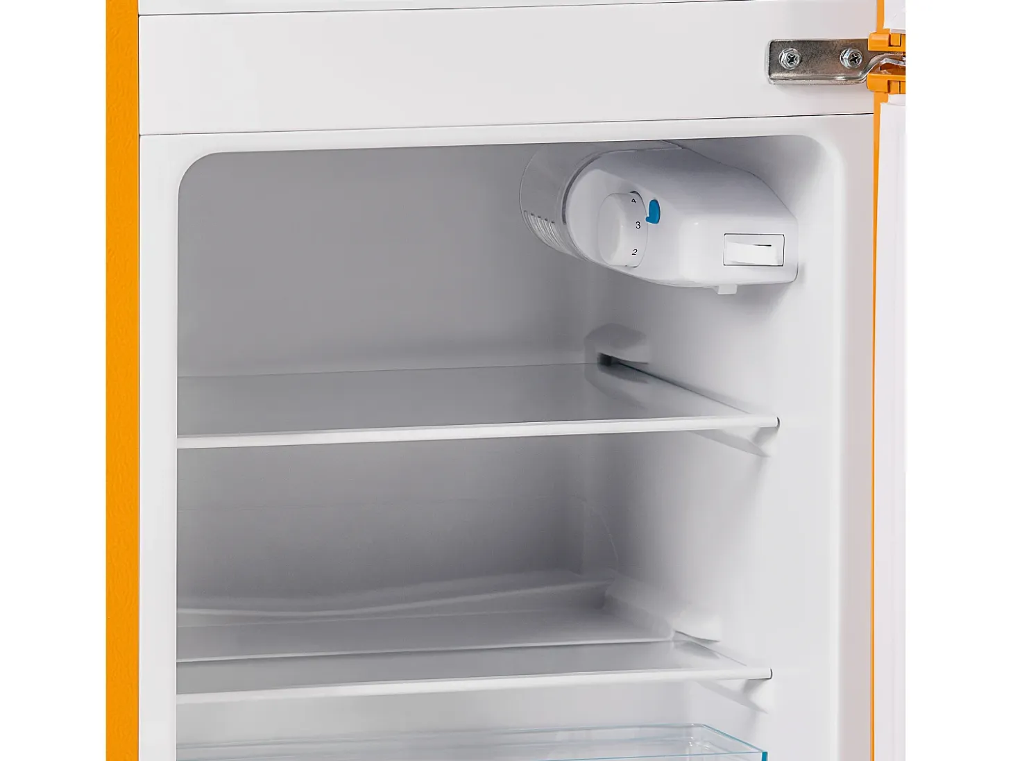 Frigorífico de 60L con 2 puertas e iluminación LED - Consumo energético 102 kWh/año - Amarillo antiguo
