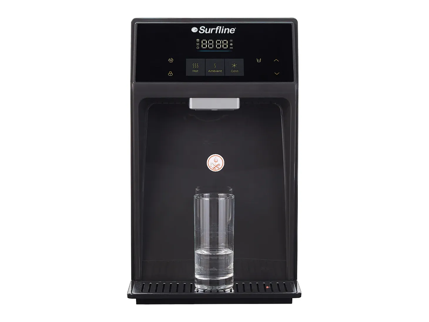 Fuente de agua purificante compacta - agua fría/caliente - Negro - WATERIA