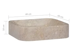 Fullerton Lavabo gris mármol 40x40x10 cm