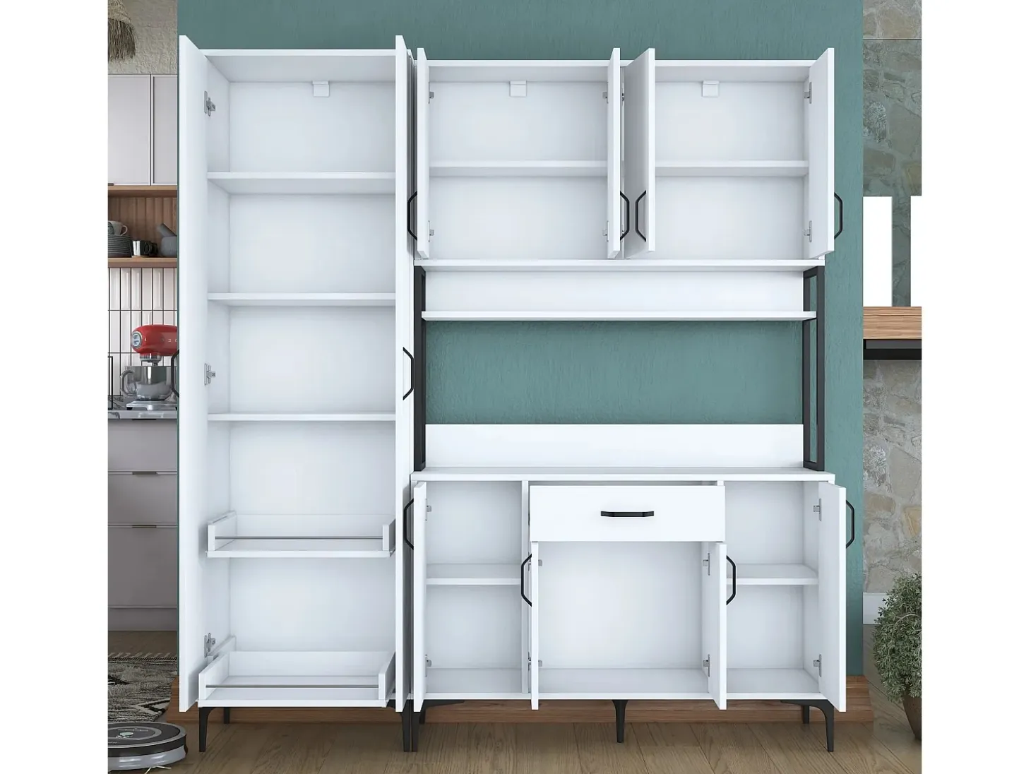 Gabinete multiusos JE133 3054 Blanco 180x198.6x40 cm
