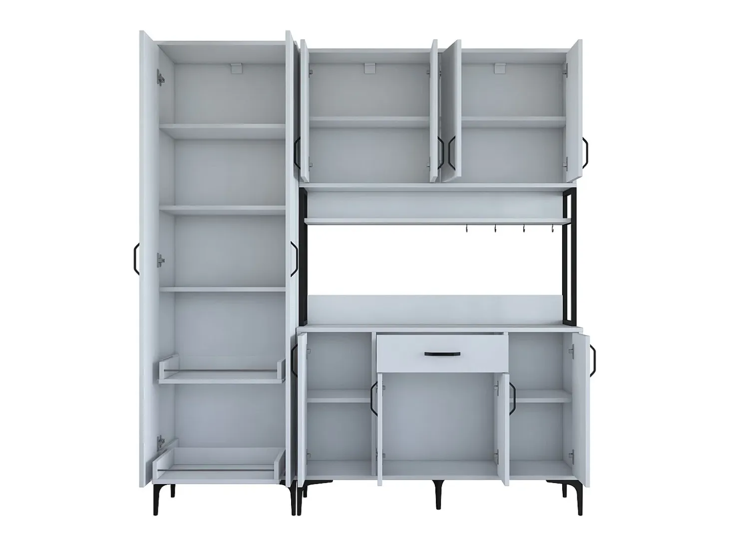 Gabinete multiusos JE133 3054 Blanco 180x198.6x40 cm