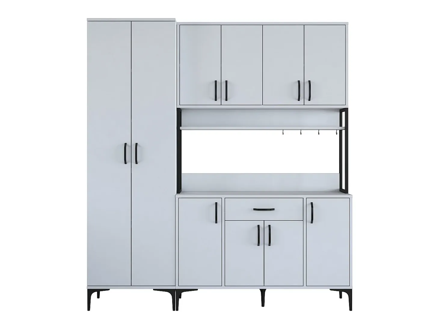 Gabinete multiusos JE133 3054 Blanco 180x198.6x40 cm
