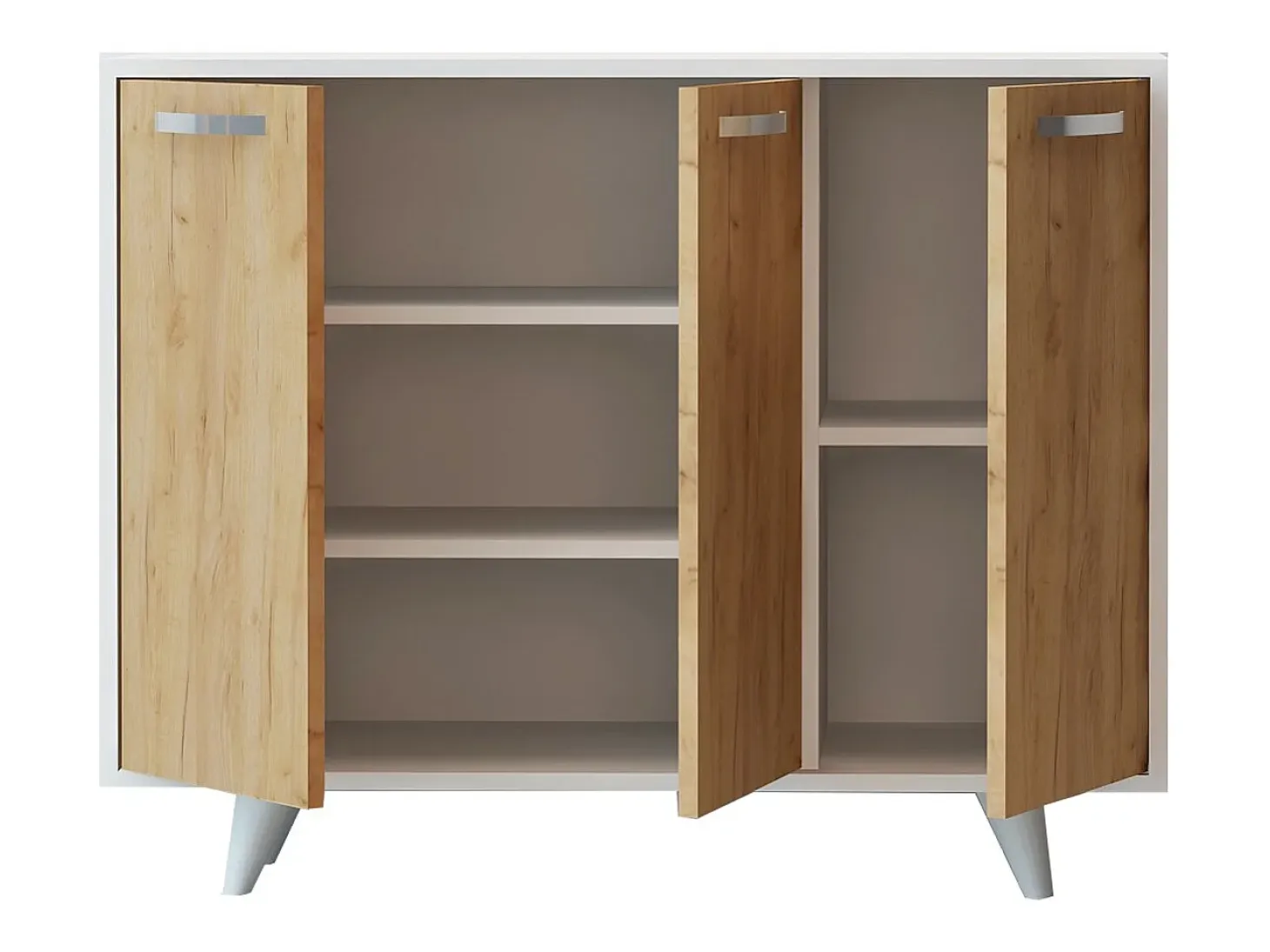 Gabinete multiusos Piffa color roble Blanco 100x82x35 cm