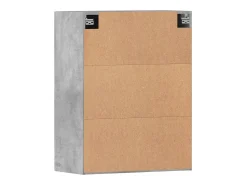 Gabinetes de pared de 2 piezas, gris hormigón, madera de ingeniería