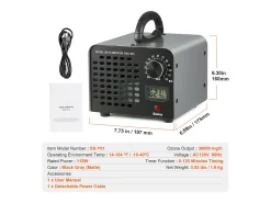 Generador de Ozono SucceBuy, Máquina de Ozono de 36000 mg/h con Cronómetro de 0 a 120 Minutos