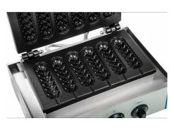 Gofrera profesional redonda de teflón 1 x 1500 vatios 3614061