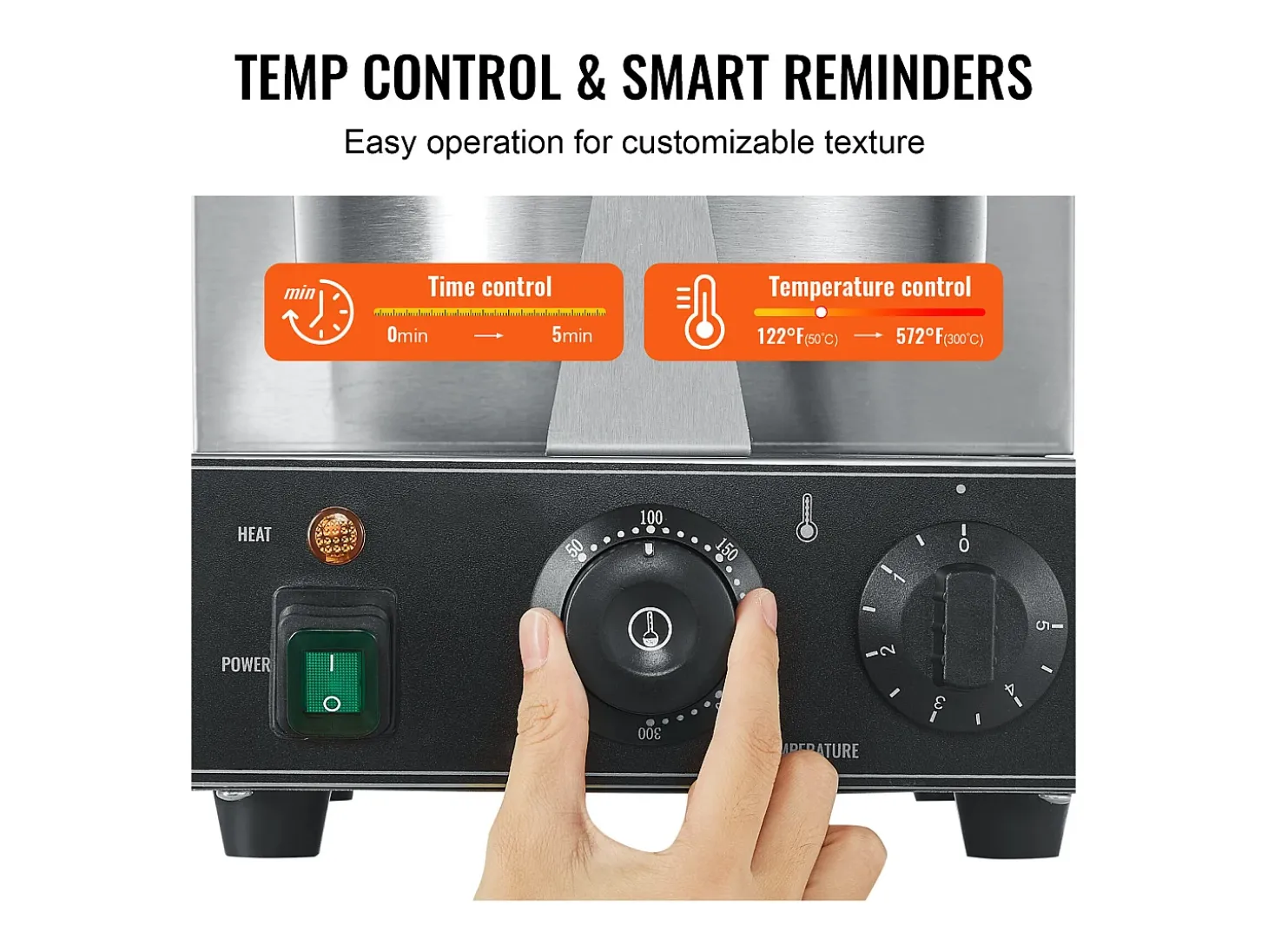 Gofrera SucceBuy Máquina Eléctrica para Cucuruchos de Helado 1 230 W Rollo de Huevo Gofrado Comercial