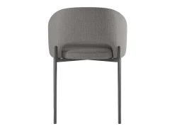 Greta - Silla de tela gris 2 piezas